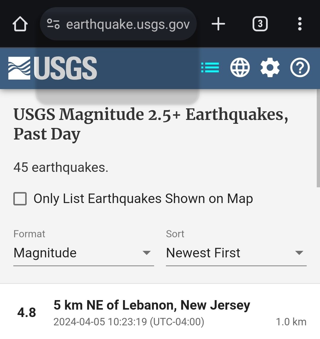 4.8 #Earthquake in New Jersey -- felt all the way into NY and Connecticut.