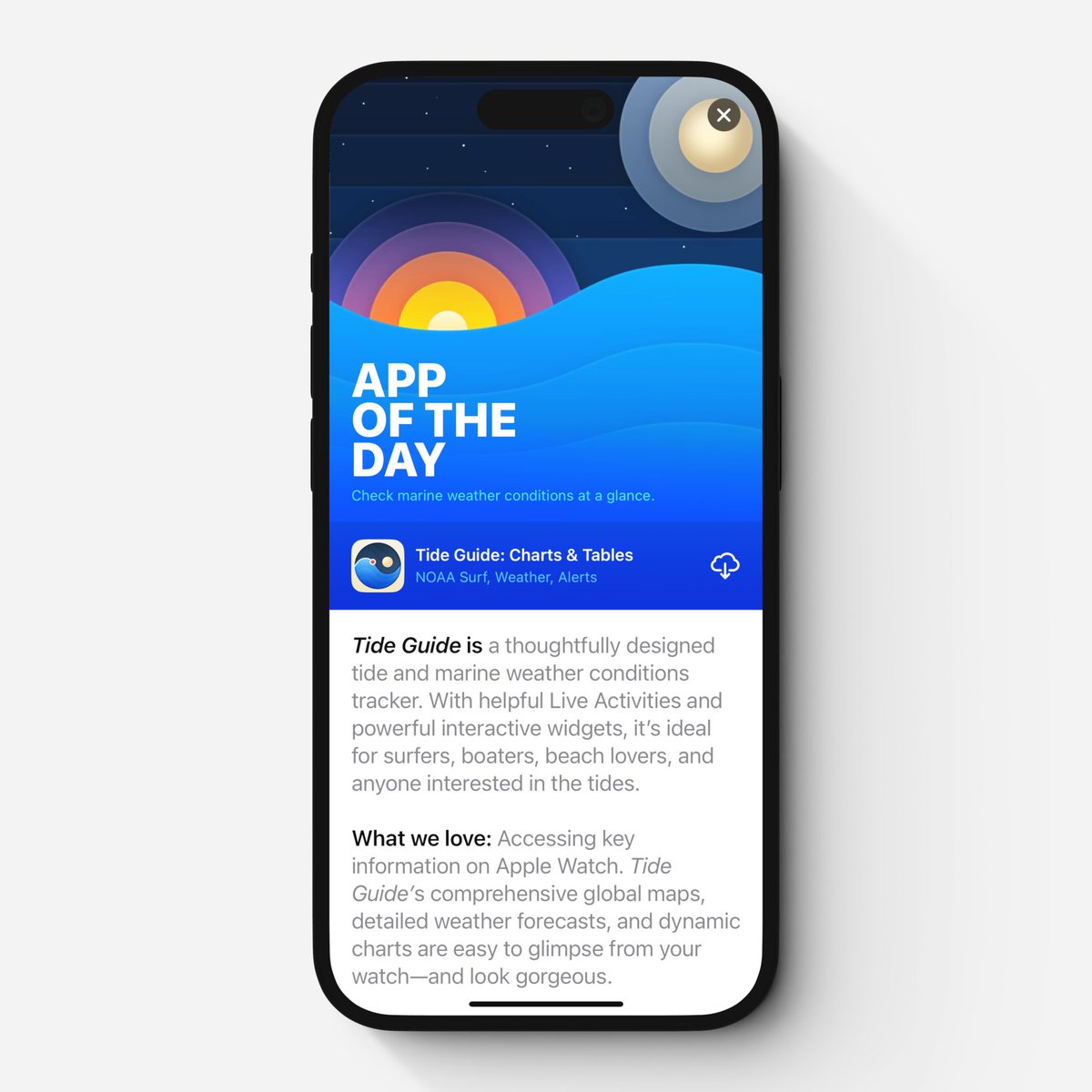 itstuckermac's tweet image. A bucket list moment this past week for @TideGuideApp! Thank you to the wonderful App Store editors and writers for putting this together!