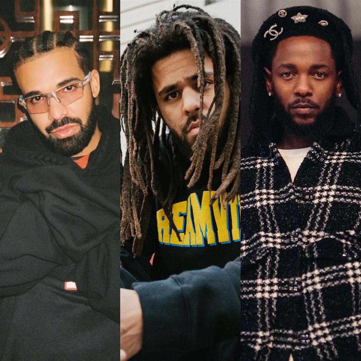 The 'BIG 3' career stats and achievements 🏆 Total streams (Spotify) Drake = 97b Kendrick = 35b J. Cole = 25b GRAMMY nominations (& wins) Kendrick = 50 (17) Drake = 55 (5) J. Cole = 17 (2) RIAA certified units sold Drake = 294m J. Cole = 95m Kendrick Lamar = 57m Average…