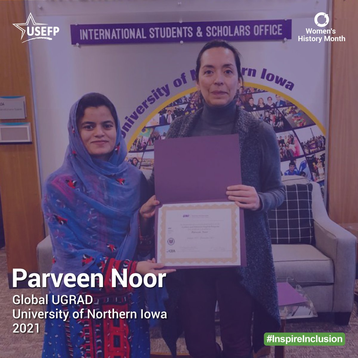 Hailing from Turbat, Balochistan, #UGRAD alumna Parveen Noor champions women's empowerment through education and leadership. As the President of the Kech Health & Nutrition Society, she leads initiatives to tackle malnutrition and promote health awareness. #USEFP #USPAK