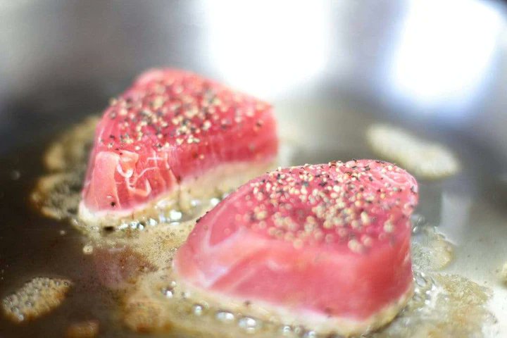 Did you know that canned tuna has fishy origins?
<a href="/KnowSeafood/">KnowSeafood</a> tuna is higher quality. 
Yellowfin tuna from KnowSeafood.com is on sale today.
Try some-now.  You might never go back to the can.