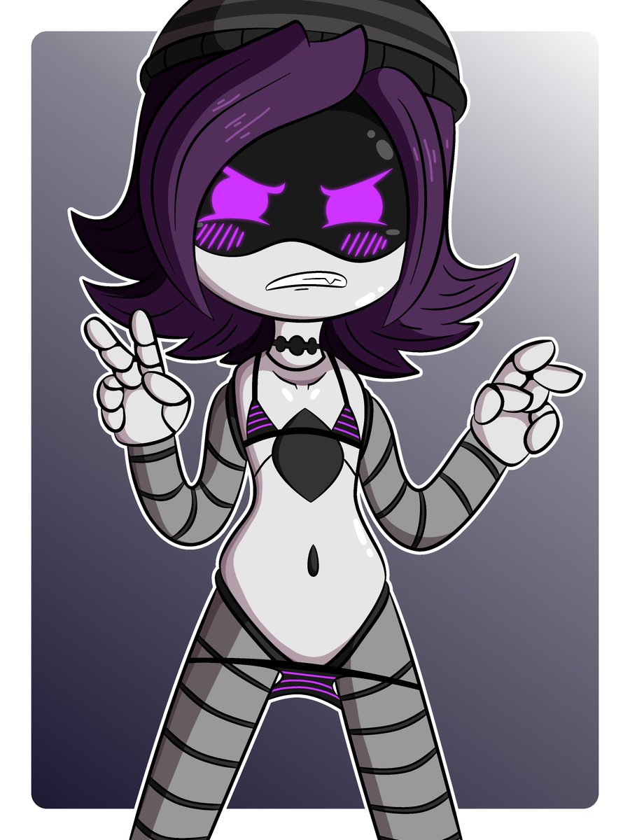 Decided to draw another Uzi cause cute edgy bot is cute.