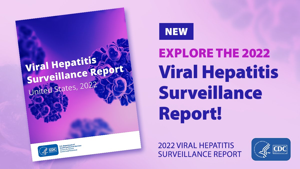 Check out @CDCgov’s new 2022 Viral #Hepatitis Surveillance Report to learn more about recent trends in #HepA, #HepB, and #HepC: bit.ly/4aoLUAf