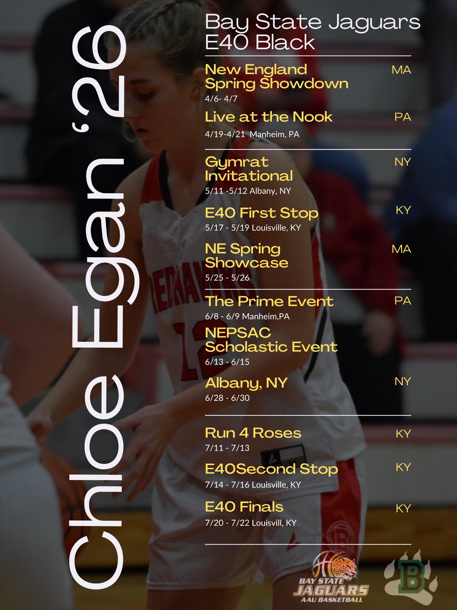 Chloe Egan (@_chloeegan11) on Twitter photo Excited for another season with the Jags!! Here’s my schedule!!💛🖤 <a href="/BayStateJags/">Bay State Jaguars</a> <a href="/LaurieBollin/">LAURIE BOLLIN</a> <a href="/BerkshireGvbb/">𝐁𝐞𝐫𝐤𝐬𝐡𝐢𝐫𝐞 𝔾𝕍𝔹𝔹</a> <a href="/Jdelahoz1087/">Coach De La Hoz, 𝓢𝓻.</a> Excited for another season with the Jags!! Here’s my schedule!!💛🖤 <a href="/BayStateJags/">Bay State Jaguars</a> <a href="/LaurieBollin/">LAURIE BOLLIN</a> <a href="/BerkshireGvbb/">𝐁𝐞𝐫𝐤𝐬𝐡𝐢𝐫𝐞 𝔾𝕍𝔹𝔹</a> <a href="/Jdelahoz1087/">Coach De La Hoz, 𝓢𝓻.</a>
