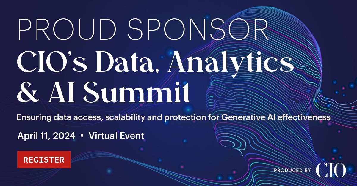 Proud to sponsor CIO’s Future of Data, Analytics & AI Summit! 🎉 
Mark your calendars for April 11 and join us to gather strategies from top CIOs and hear our CISO Jason Kikta speak. #CIOAILeadership @CIOonline

Register here for VIP Access: okt.to/icstlg