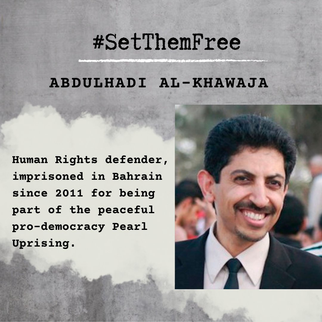 Today, 5 April, is Abdulhadi Al-Khawaja's birthday. It is his 13th consecutive birthday in prison. @MoveDemocracy stands in unwavering solidarity with Al-Khawaja and calls for his immediate release. #FreeAlKhawaja #SetThemFree