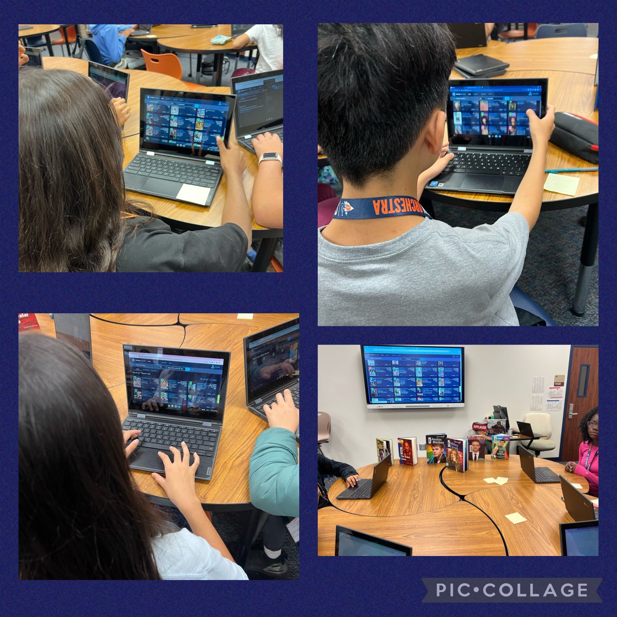 6th graders researching for a biography of their choice. Super fun to have them look through Destiny Discover, Sora & Gale Online resources. COOL facts were learned! @spartan_speak @katy_libraries @SLJHLibrary #7ljhpride