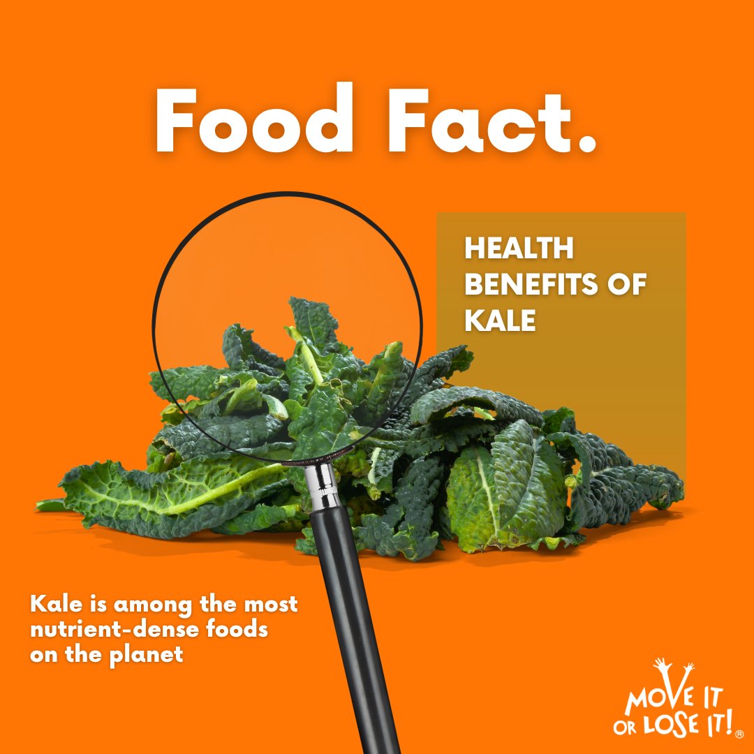 In addition to being loaded with vitamins, minerals, fibre, and protein, Kale also has more iron than a comparable quantity of steak and more bone-strengthening calcium than milk. It is an excellent source of vitamins A, C, and K in a single serving. #Moveitorloseit