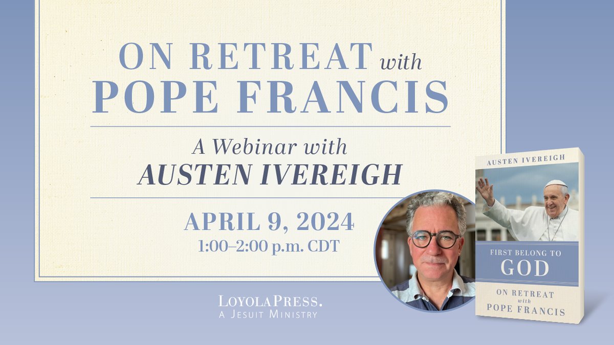 REMINDER: Learn to see Pope Francis as 'humanity's spiritual director' and how we can enter into the journey of conversion to which the Pope invites us in an upcoming webinar with @austeni. Register now: bit.ly/4awKUdb. #FirstBelongtoGod #OnRetreatwithPopeFrancis