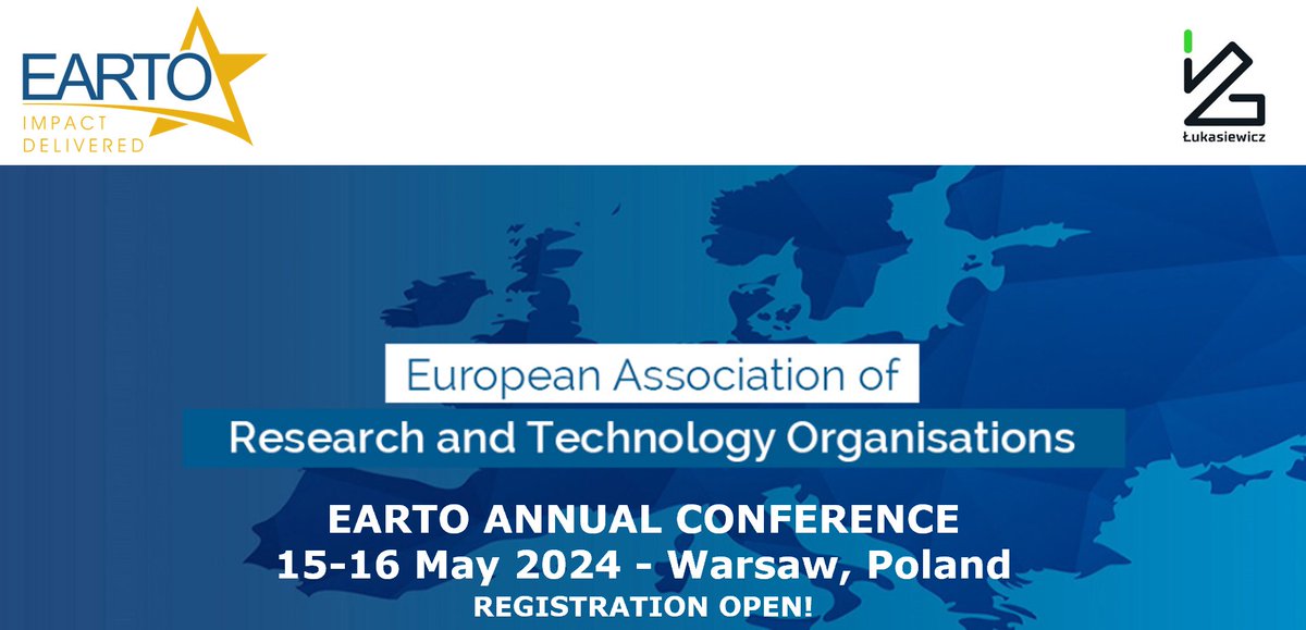 📢 Join us at the EARTO Annual Conference 2024 in Warsaw, Poland, on 16 May. Hosted by our member @Lukasiewicz_pl with leading experts from #EUInstitutions, #RTOs, & the #industry. Register now! earto-annual-conference.eu #AC2024🚀