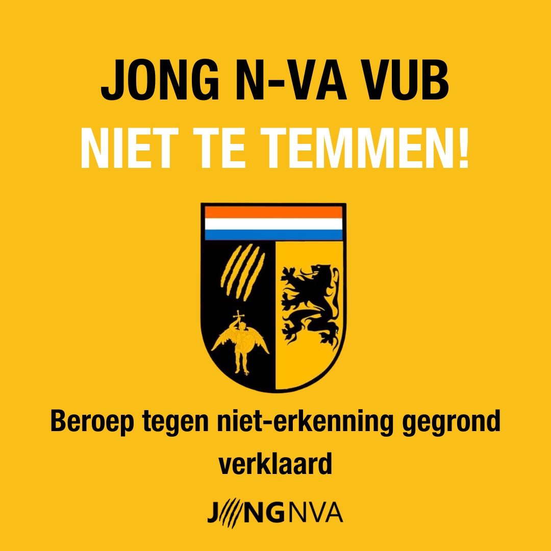 De eerste horde is genomen. Het beroep tegen de niet-erkenning van @jongnvavub is gegrond verklaard door de beroepscommissie onder leiding van de vice-rector. We laten ons niet temmen! 🦁