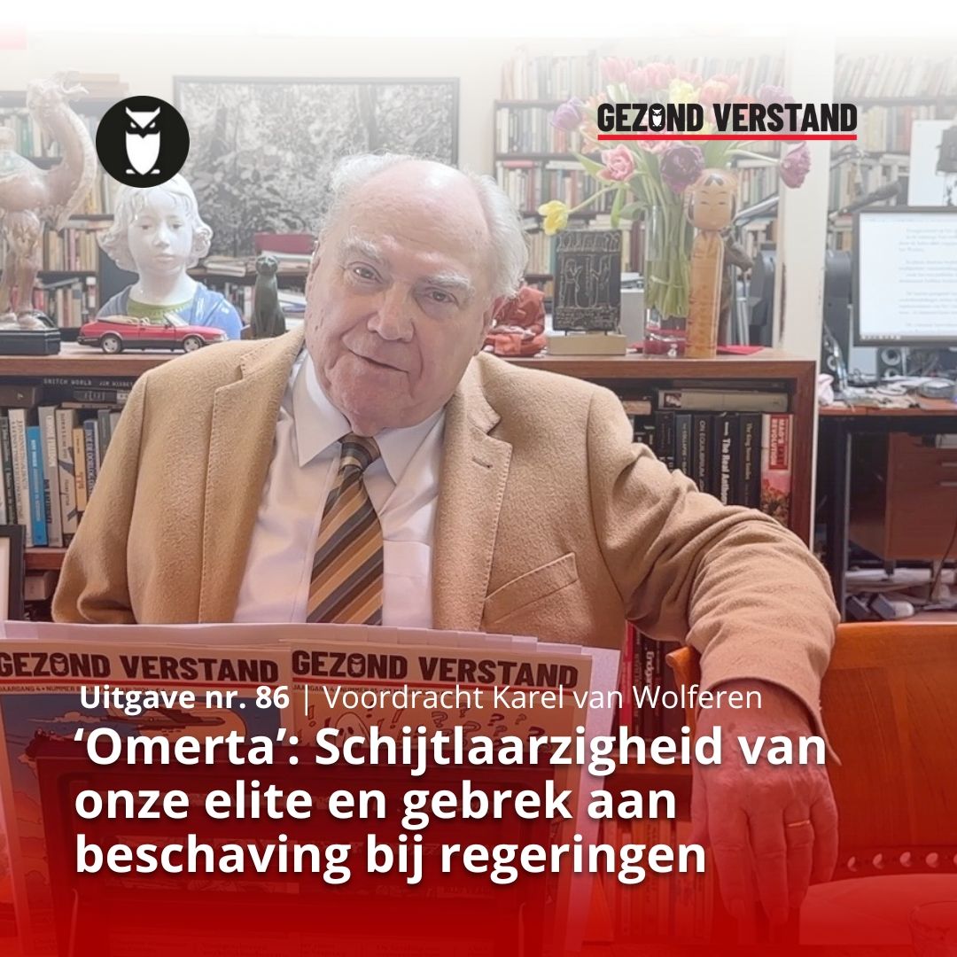 Nieuwe voordracht van Karel van Wolferen! ‘Omerta’: Schijtlaarzigheid elite en gebrek aan beschaving bij regeringen Bekijk deze extra lange voordracht via: gezondverstand.eu/2024/04/04/ome…