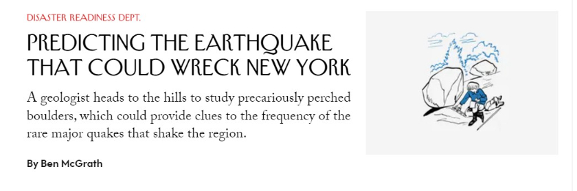 New Yorker December 2022 Predicting the Earthquake that could wreck New York newyorker.com/magazine/2022/…