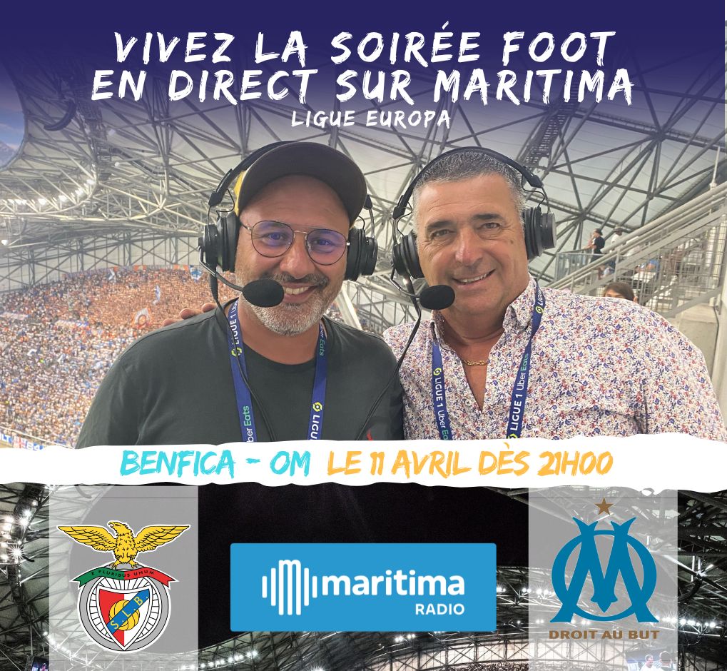 ⚽Ce soir, #SLBOM sur #MaritimaRadio : l'avant-match dès 20h30 puis les commentaires de @karimattab1 et @Baylejacques1 + débrief #bardessupporters avec @Enzobuonalana & @familystef !

 🎧#Marseille👉107.2 FM
🎧#EtangdeBerre👉93.6 / 87.9 FM
🎧#AixenProvence👉93.8 FM

#TeamOM