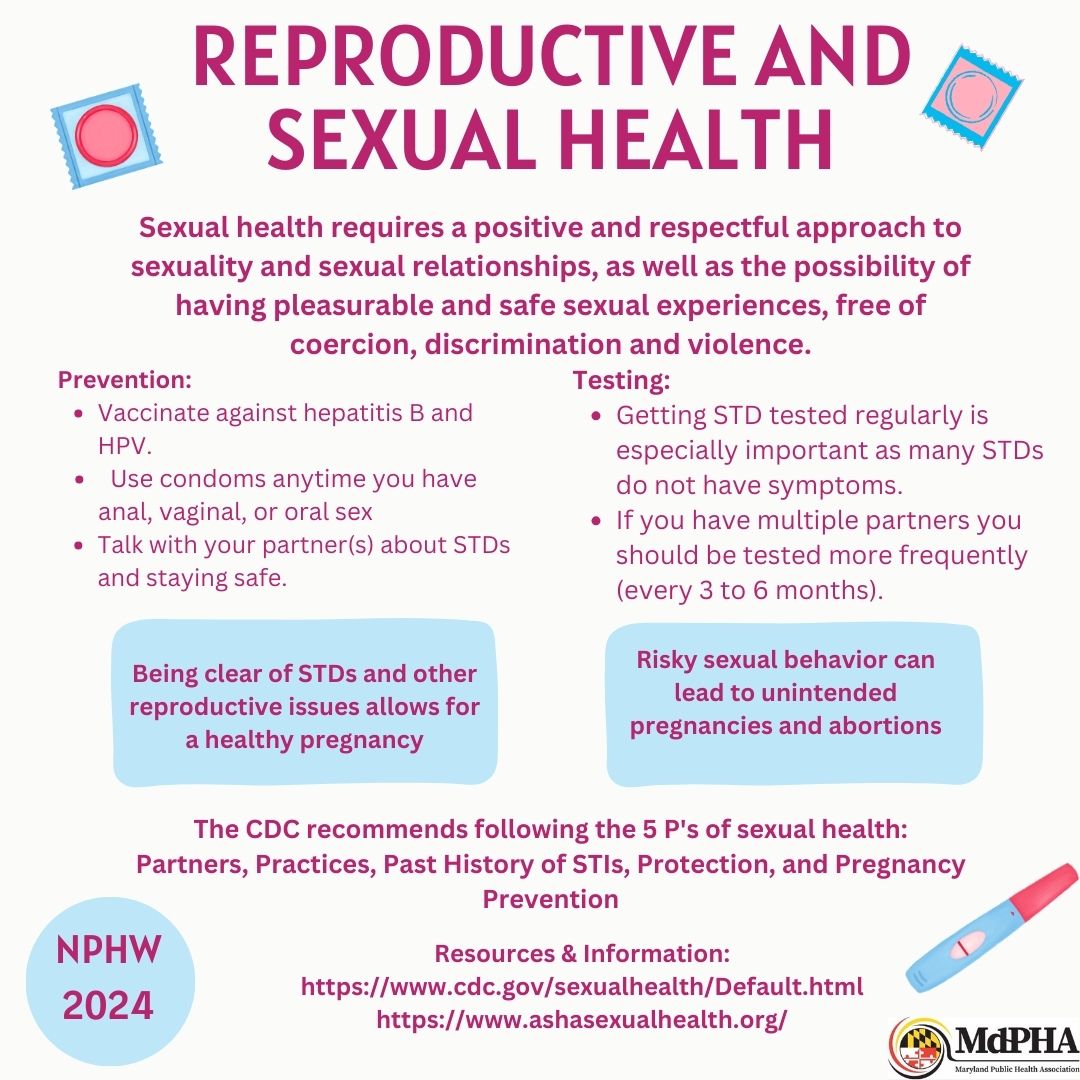 In light of today's NPHW theme being Reproductive and Sexual Health, take some time to see how to can reduce your risk of STI's and reproductive health issues. #nphw2024 #nphw