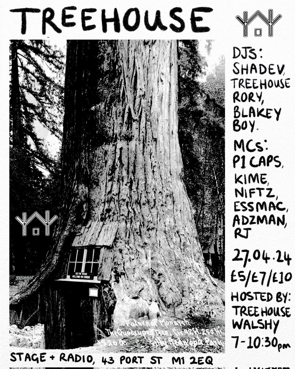 Saturday 27th April 🏡
Stage &amp; Radio 📍
#GRIME 

COP YA TICKETS 🎟

<a href="/treehouse_mcr/">treehouse.mcr</a>
<a href="/treehouserory/">Rory</a>
<a href="/DJBlakeyBoy/">DJ Blakey Boy</a>
<a href="/Niftyyyyyyy/">Niftz</a>
<a href="/p1caps/">shellyboi</a>
<a href="/KimeRaps/">King In My Element || K.I.M.E</a>
<a href="/RJMCR1/">RJ MCR</a>
<a href="/essm4c/">Essmac</a>
<a href="/CASTLETON_ADZ/">Adzman🌪️</a>

skiddle.com/whats-on/Manch…