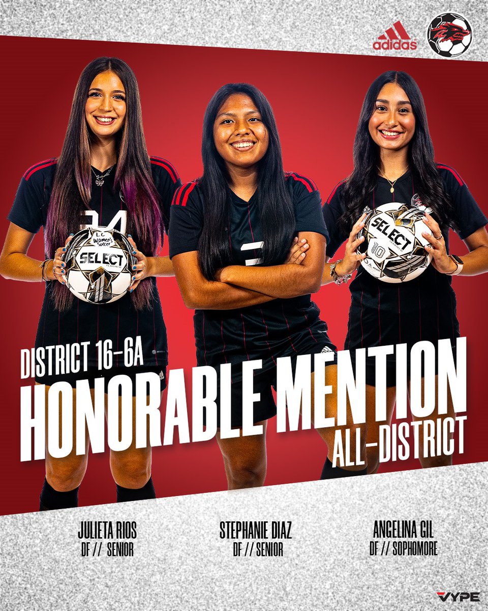 🚨16-6A All District Awards🚨 Congratulations to our Lobos who made the 16-6A All-District Honorable Mention Team! We are proud of you! ⚽️🐺🐾 - J. Rios ('24) -S. Diaz ('24) -A. Gil ('26) @langhamcreekhs @lchsabc @CFISDAthletics