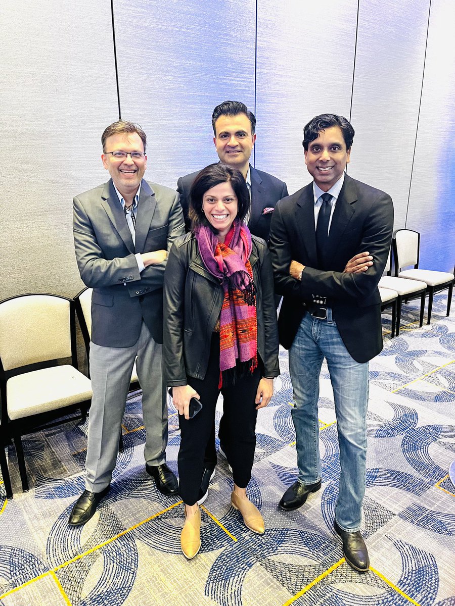 SrihariNaiduMD's tweet photo. At the #ACC24 @ACCinTouch Board of Governors meeting with friends @JamalRanaMD @Gupta_MD re-enacting our “bros of cards” pic according to @GarimaVSharmaMD who photo bombed us 😂. We’re cycling off the board and wish it luck. Onward to @SCAI focus for me! @NYSCACC @DNFeldmanMD https://t.co/3D12BGAwwo
