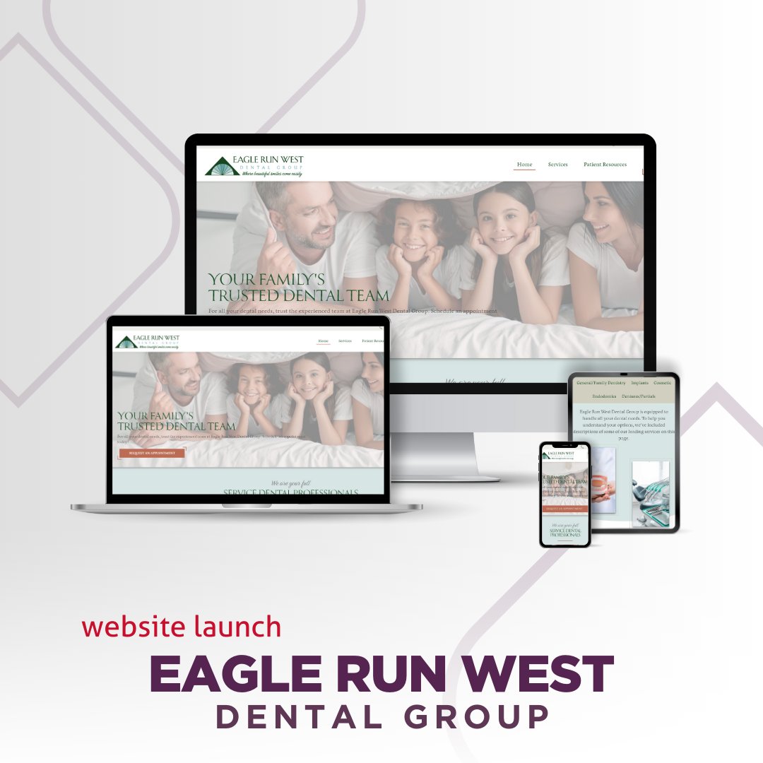 We are grinning from ear to ear because Eagle Run Dental's website is live! 😁 🦷 

Explore it here: eaglerundental.com 

#WebsiteLaunch #WebsiteDesign #PixelFireMarketing