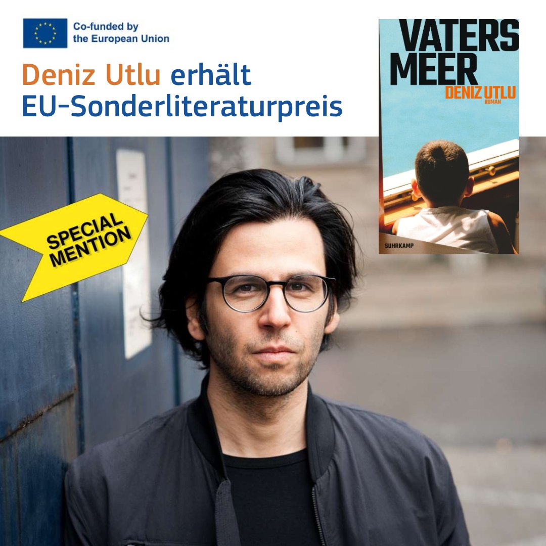 Der deutsche Autor @DenizUtlu hat für seinen Roman „Vaters Meer“ den Sonderpreis des europäischen Literaturpreises 2024 (@EUPLPrize) erhalten. 🏆 📚⁣ Herzlichen Glückwunsch! 👉Mehr Informationen: europa.eu/!jXk4w4