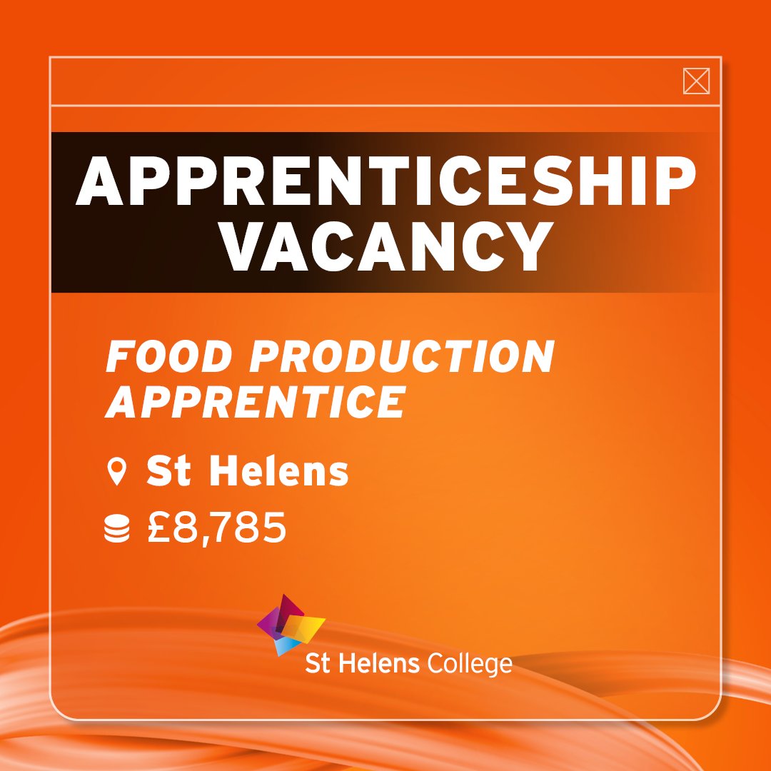 🌟APPRENTICESHIP VACANCY – Food Production Apprentice! 🌟 Bartons Pickles are looking for a motivated Food Production and Warehouse General Operative apprentice to join their team! 👉 Find out more and apply online via our Job Shop: sthelens.ac.uk/apprenticeship…