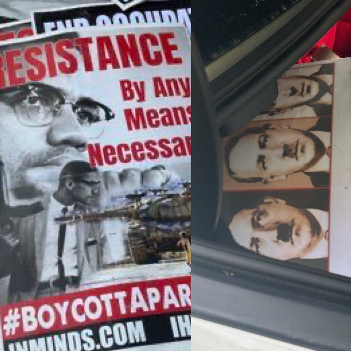 The @metpoliceuk have allowed an Islamic Republic of Iran-backed march today for Al Quds day through streets of London. Placards included: “Resistance by Any Means Necessary” Also found were pictures of Hitler on a baby seat in the back of a car. Via @IncMonocle (follow for