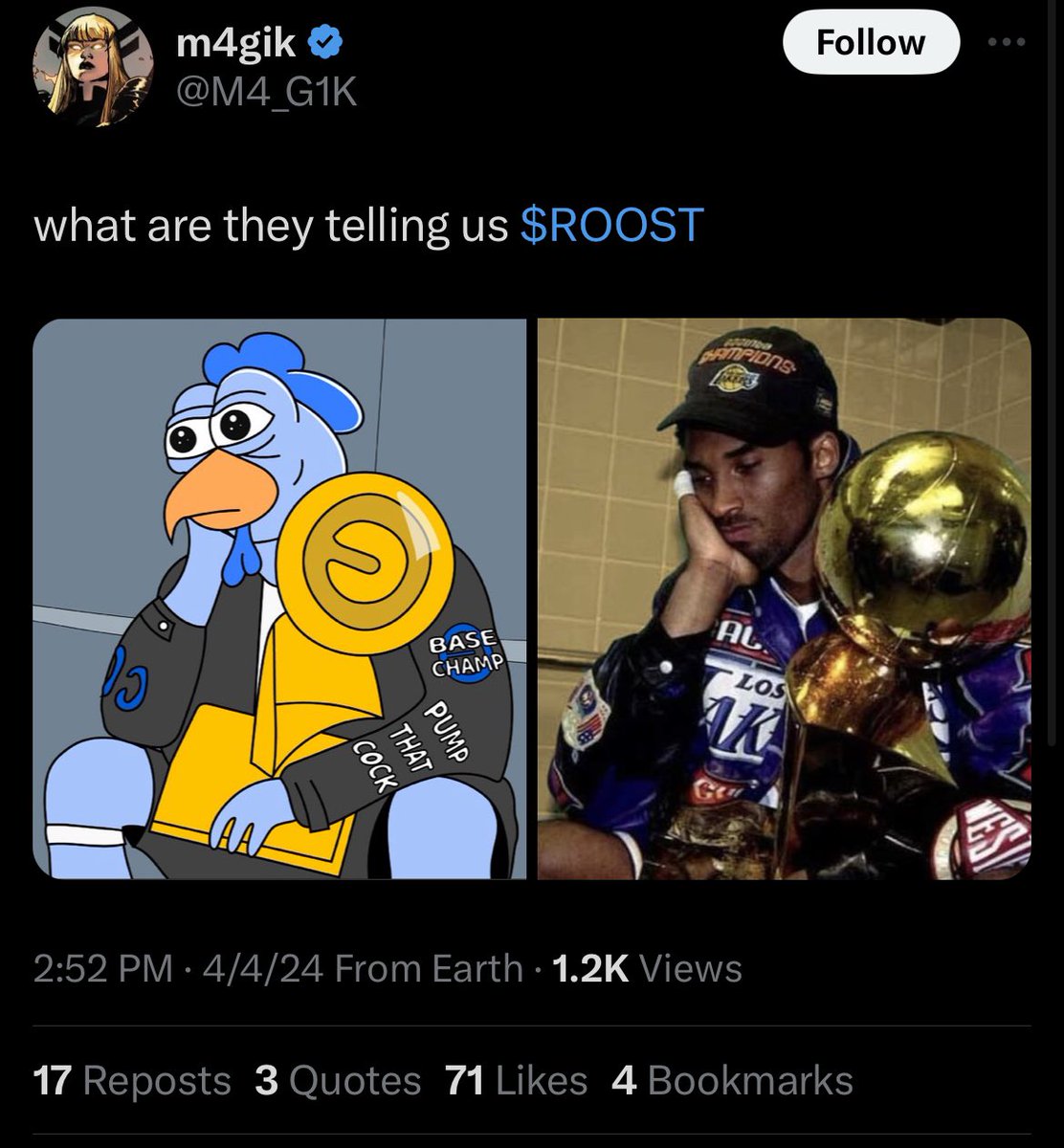 $roost- seeing a lot of basketball-related meme 1. Partnership with nba team?? 2. Advertise $roost during nba playoff? 3. $roost / base logo on nba jersey? Thought? Check out @RoostCoin if you haven’t