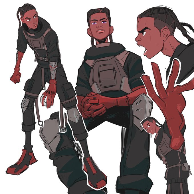 「black pants red gloves」 illustration images(Latest)