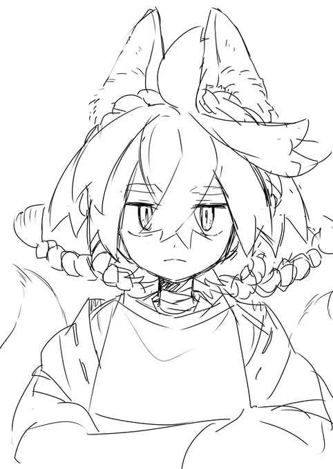 最初に描いててボツになったラフはなんか物騒だったというオマケ。 