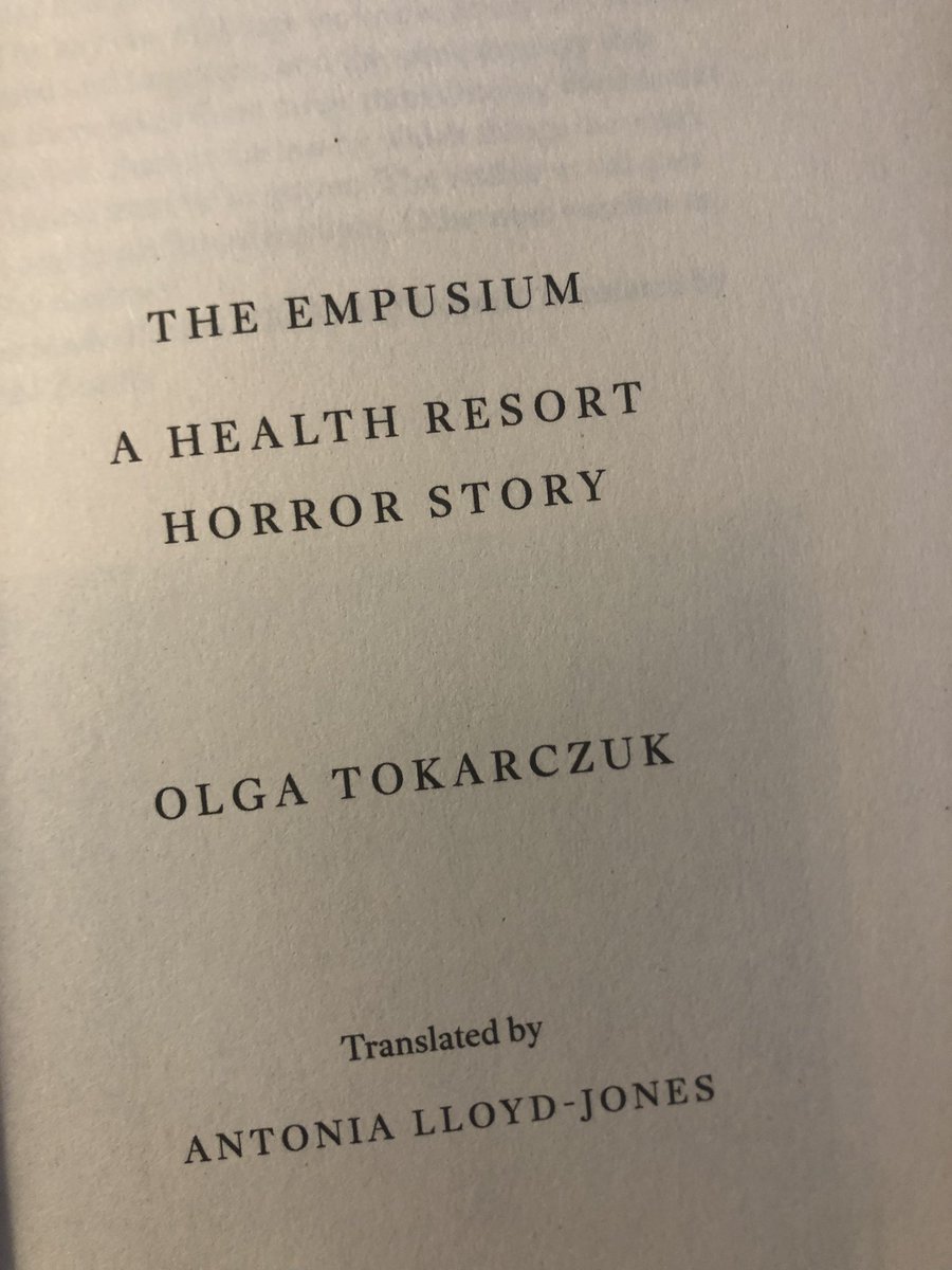 Hands down, the best subtitle for a novel ever! New Olga Tokarczuk (trans. by Antonia Lloyd-Jones) coming in September from @FitzcarraldoEds