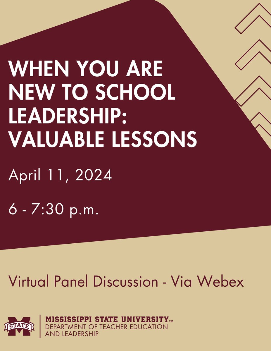 Our Department of Teacher Education and Leadership is hosting an insightful webinar, 'When You Are New to School Leadership: Valuable Lessons,' on April 11 at 6 p.m. Join us to learn, grow and lead with confidence! RSVP: buff.ly/43Umzf5 Webinar: buff.ly/3TPyxlw