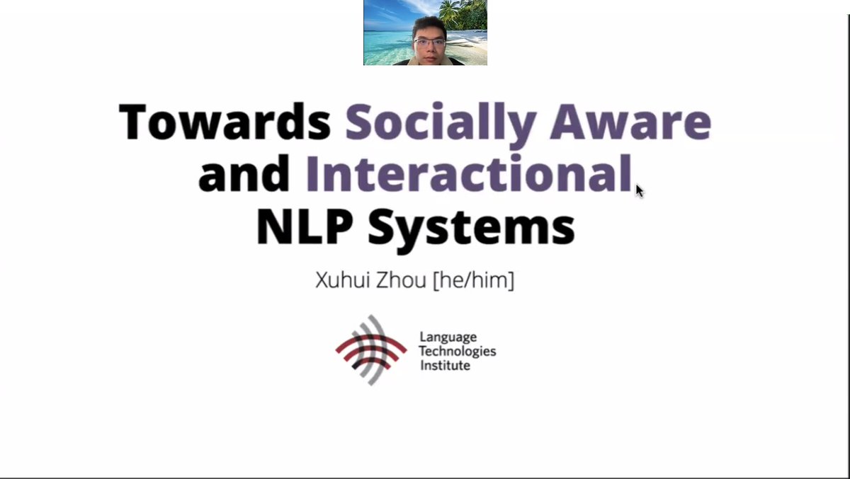 📖For our weekly @MilaNLProc lab seminar, it was a pleasure to have @nlpxuhui presenting 'Towards Socially Aware and Interactional NLP Systems'. #NLProc