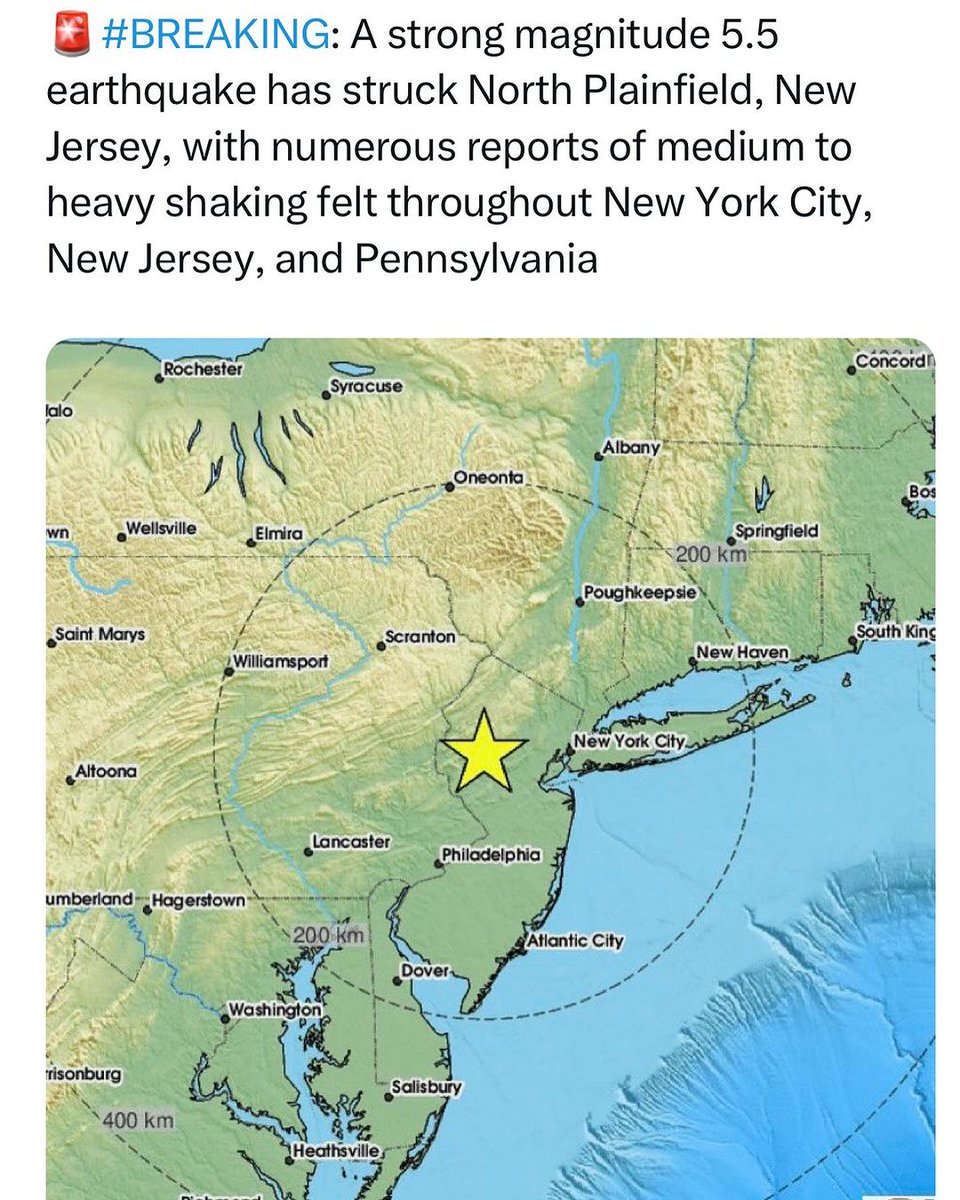 ⚠️ SCARY BREAKING NEWS, PLEASE JOIN US & PRAY THAT EVERYONE IS SAFE!⚠️ An earthquake with a preliminary magnitude of 5.5 just struck the Greater NY Area Friday morning. If confirmed, this would be one of the strongest recorded in the area since 1884 which had a magnitude of 5.2!