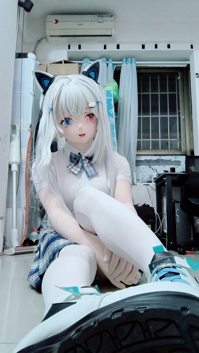#sapphy #夏菲 #kigurumi 
JK夏菲你喜欢吗？