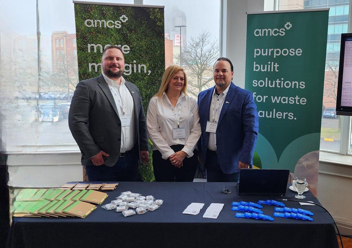 It's the final day of the Canadian SWANA conference! ⏱️ Don't miss your last chance to meet our AMCS experts, Brian Ciaccio, Matthew Monroe, and Corine Murphy at Booth 25 📍

#SWANA #CanadianSWANAConference #AMCSGroup #WasteManagement #Recycling #Sustainability