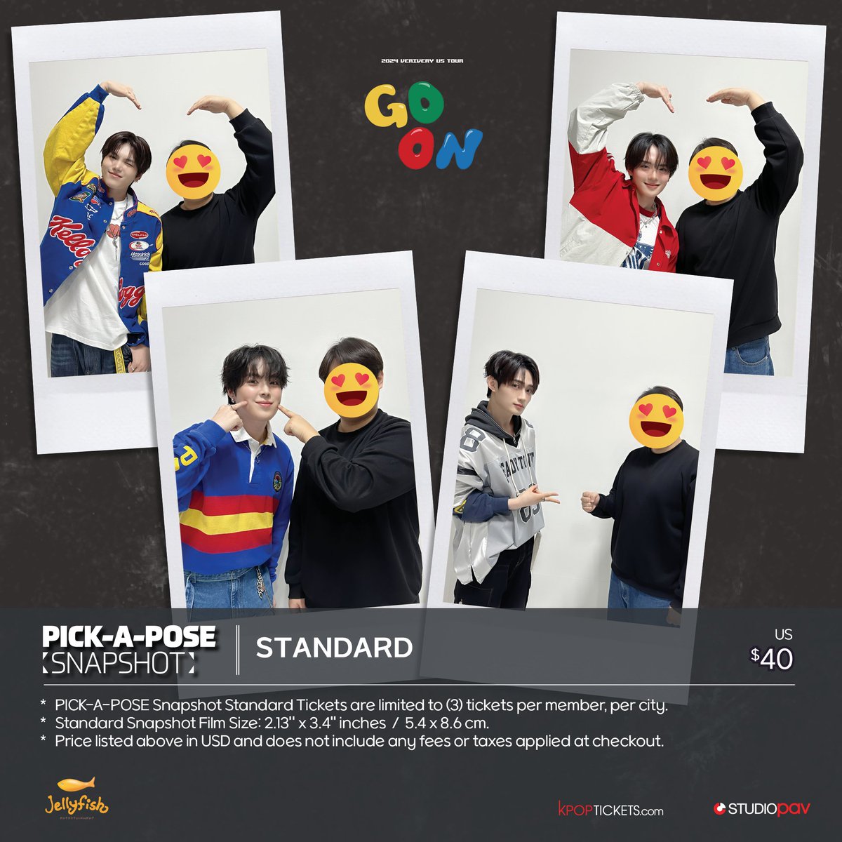 #VERRER Standard Pick-A-Pose Snapshot tickets for 🟢2024 VERIVERY US TOUR [GO ON] 🟢 go on sale today, April 5th at 2PM Venue’s Local Time! Remember, Standard ticket holders will be able to choose from 3 standard poses PER MEMBER 📸✨ The tickets are extremely limited so get…