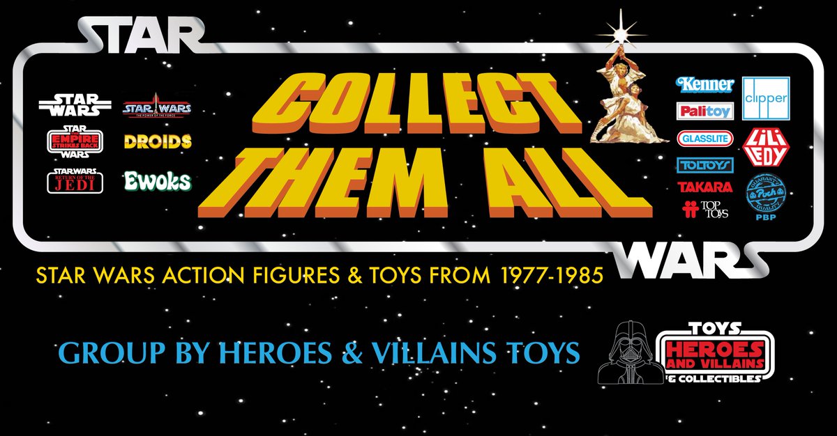 Updated a bunch banners on the Collecting Groups on Facebook I manage. #ToyCollectors #ToyCollecting #ToyCollection #ToyCommunity #StarWars #Kenner 

COLLECT ALL 92 - Vintage Star Wars Action Figures & Toys from 1977-1985

JOIN US! facebook.com/groups/Starwar…