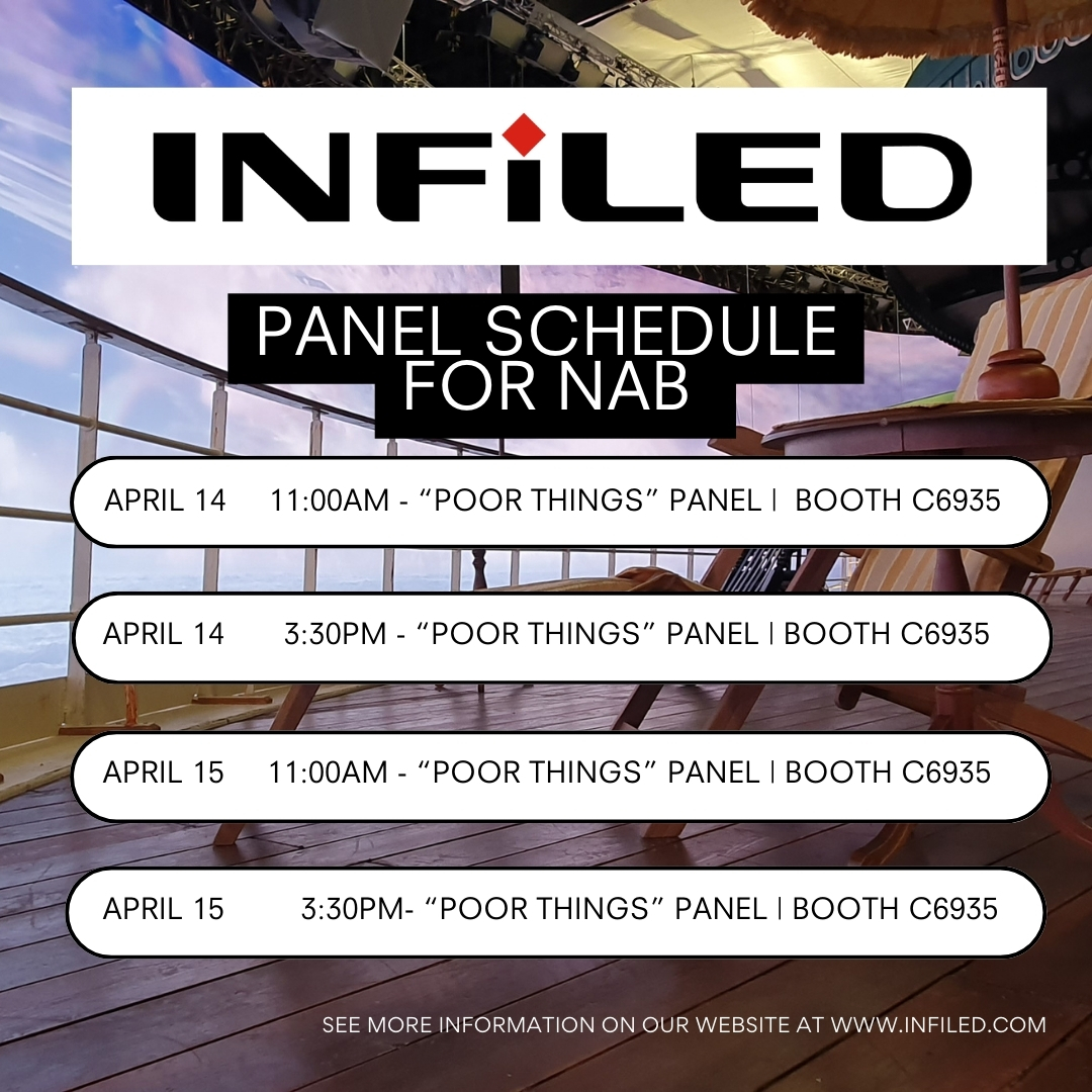 Don't miss out! Swing by booth C6935 at NAB for an exclusive peek into the behind-the-scenes magic of 'Poor Things' production! ✨ #NABShow #VirtualProduction #Innovation #Technology #PoorThings #INFiLED #HALOSTAGE 🌟🎥