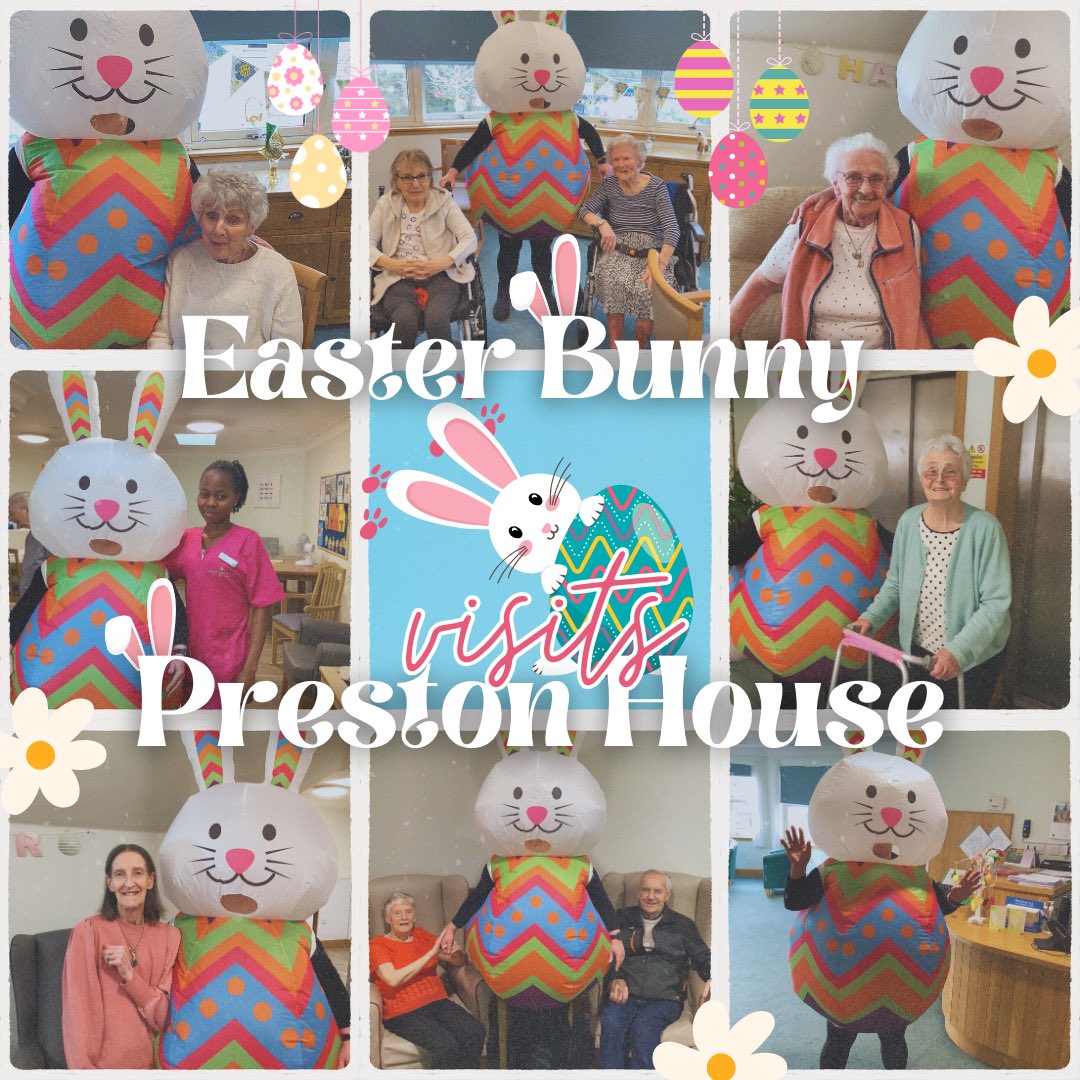 The Easter Bunny hopped along to Preston House over the weekend! 🐰👒 #CareHomeActivities #carehomesuk #socialcare #easter #nursinghome #easter2024 #easterbunnyvisit