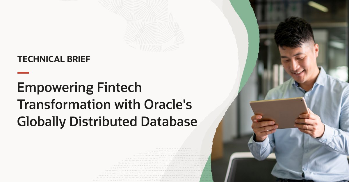 Deliver frictionless user experiences, make timely informed decisions, and navigate global regulations. Oracle's Globally Distributed Database makes them all possible. Discover more: social.ora.cl/6012kwclQ