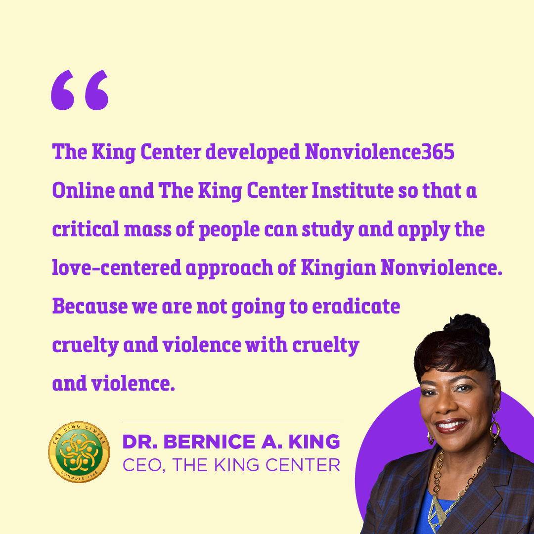We agree with our CEO, Dr. Bernice A. King, that violence and cruelty cannot eradicate violence and cruelty. We believe that #KingianNonviolence is a cure for violence. Commit to studying and learning today; thekingcenterinstitute.pulse.ly/1ia4oeh5rd