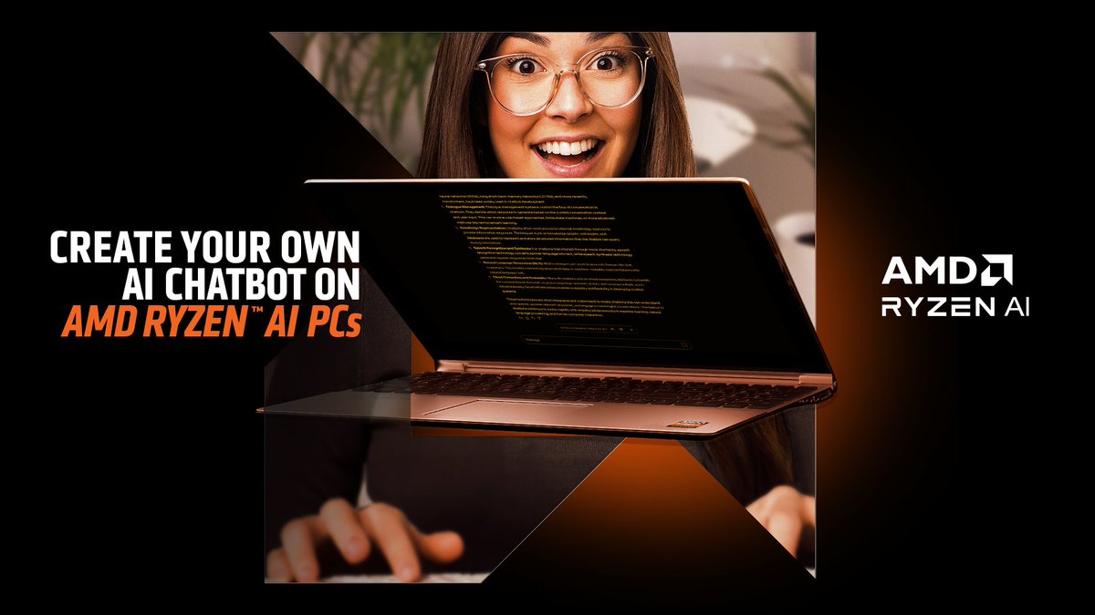 Run your very own AI chatbot on your own setup! AI assistants help increase your productivity, and it's easier than ever to spool up your own on your AMD Ryzen AI PC or Radeon 7000 Series graphics card. Check out our guide. bit.ly/4c8OtaZ