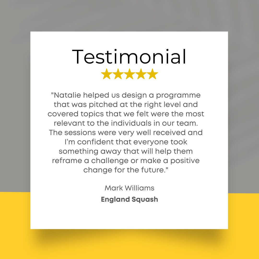 We thoroughly enjoyed out partnership with England Squash. So proud to make a positive impact on the people that make up such a great team!

Get in touch through the link in our bio to find out more on our team wellness sessions.

#feedbackfriday #review #worklifebalance #hr
