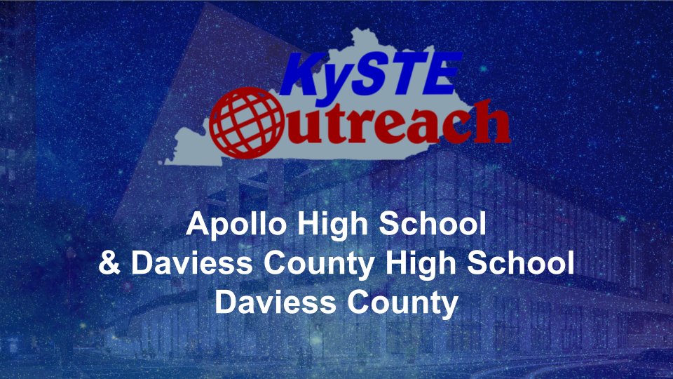 Each year KySTE is excited to fund #EdTech projects in our schools through the KySTE Outreach Grant funded by our vendor partners! This year we were able to give out 8 grants to various schools. Shoutout to Apollo High School / Daviess County HS for receiving one the grants.