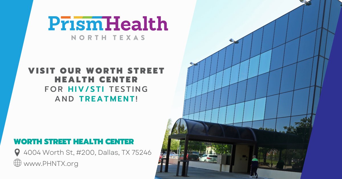 Our #PHNTX Worth Street Health Center offers #HIV/#STI testing and treatment! The Health Center is located on the corner of Worth St and North Hill Ave in the Downtown Baylor Scott & White Health Campus. Make your appointment today: ow.ly/4RmV50Pq4O7