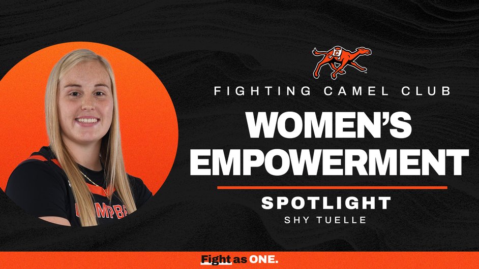 Shy Tuelle shares how Campbell has impacted her academic and athletic career in our latest Women's Empowerment Spotlight! 📰: bit.ly/3TI74SH Give to the Women's Empowerment Fund ⤵️ bit.ly/3x96NOr #FightAsONE | #RollHumps 🐪🏀