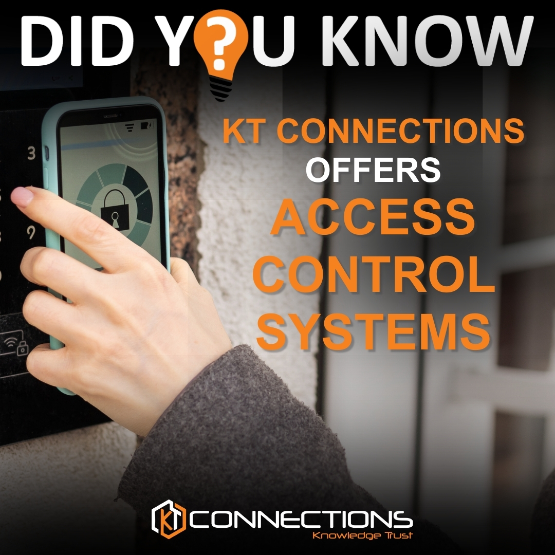 Did you know KT Connections offers Access Control Solutions?

Speak with the KT Connections Sales Team today to see how you can better protect your business.

💻 KTConnections.com
📱 (888) 891-4201

#AccessControl #SecuritySystems #PhysicalSecurity #KTConnections