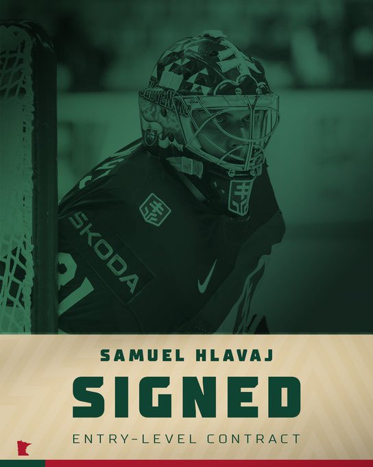 Signed graphic for goalie Samuel Hlavaj 