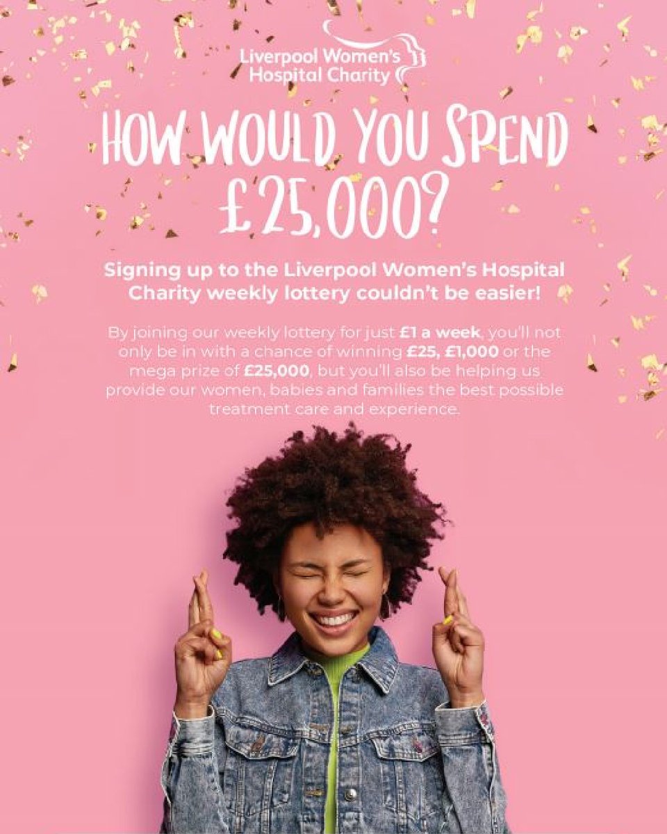 'CONGRATULATIONS YOU JUST WON £25,000 !!!!!!' This could be you ⬆️ Sign up for our Charity lottery and win big while supporting Liverpool Women's Hospital 💜 orlo.uk/5Ud2C Good luck !