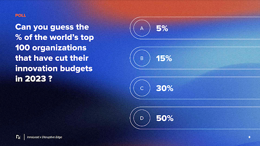 How do you protect your innovation budget and build leadership support in tough times? Catch Disruptive Edge’s recent webcast, and download the slides: hubs.ly/Q02q75C50